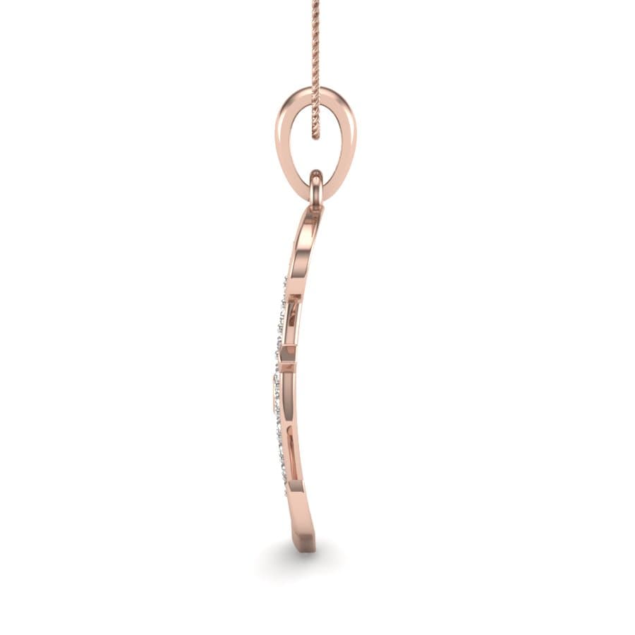 F Alphabet Diamond Pendant