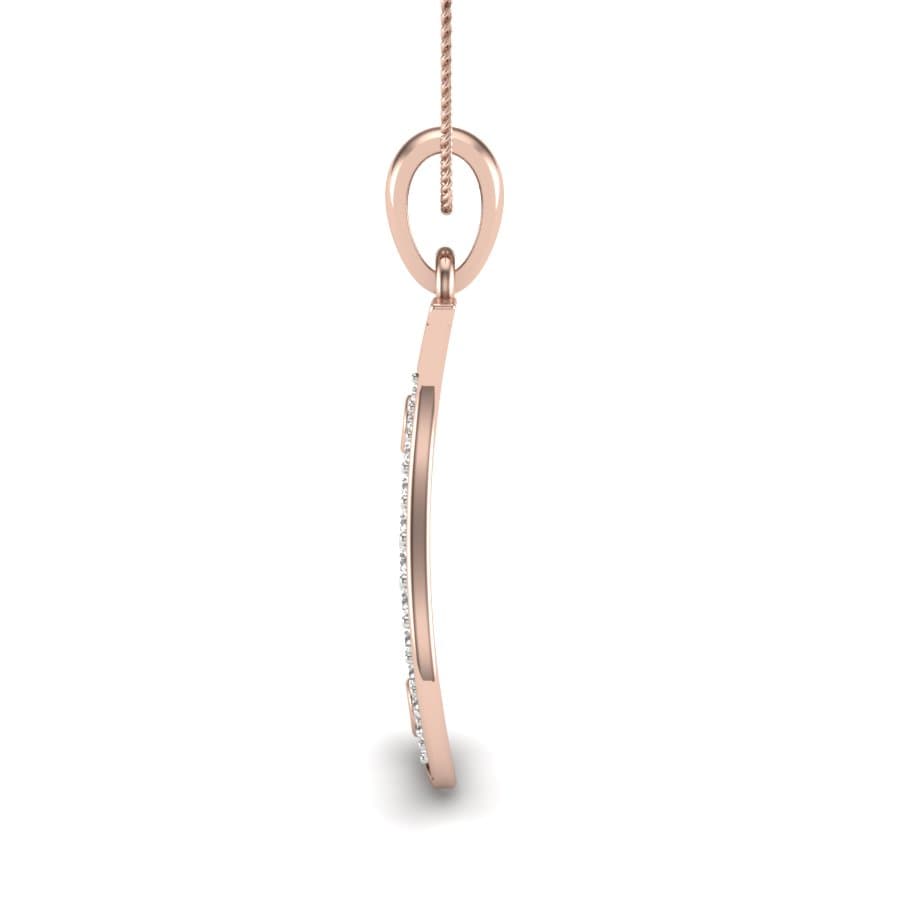 The Initial J Alphabet Diamond Pendant