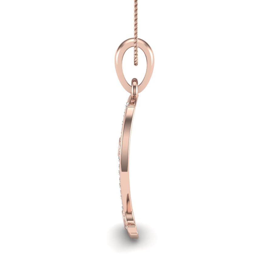 M Alphabet Diamond Pendant
