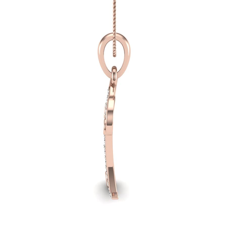 Alphabet N Letter Diamond Pendant