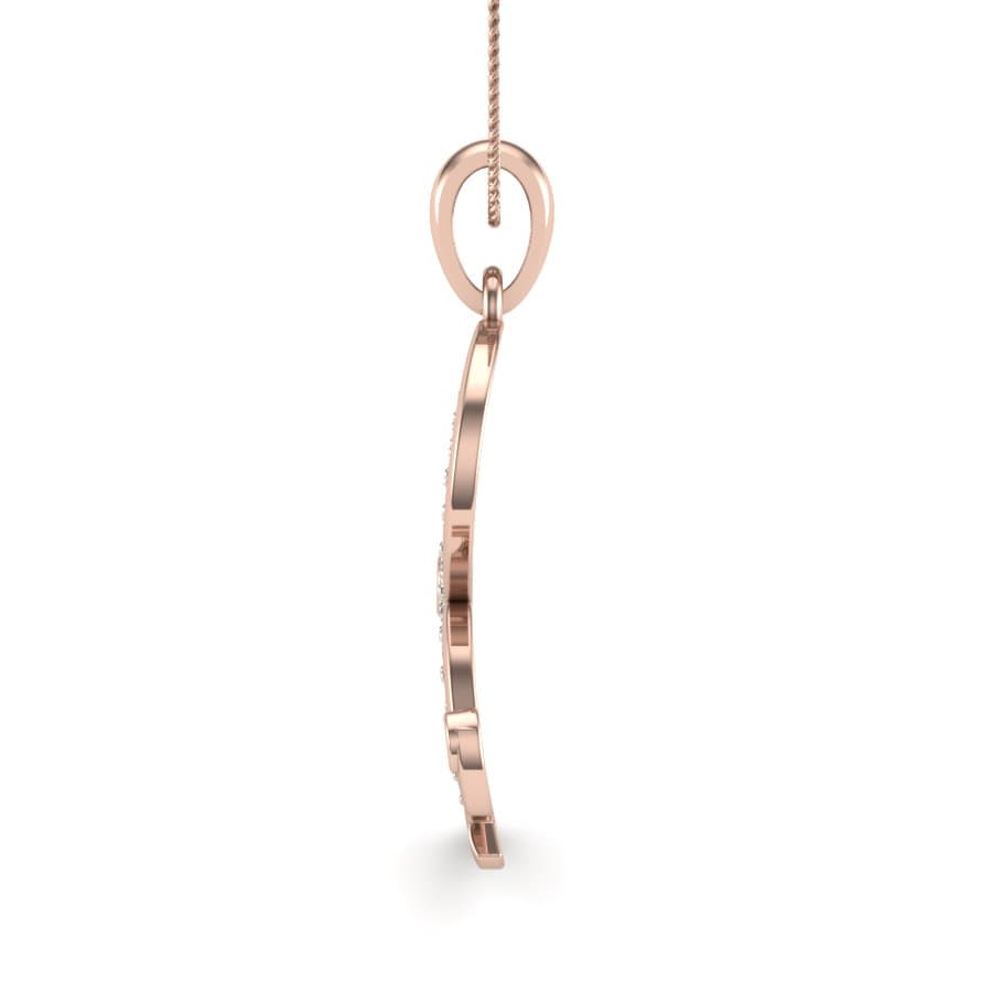 R Alphabet Diamond Pendant