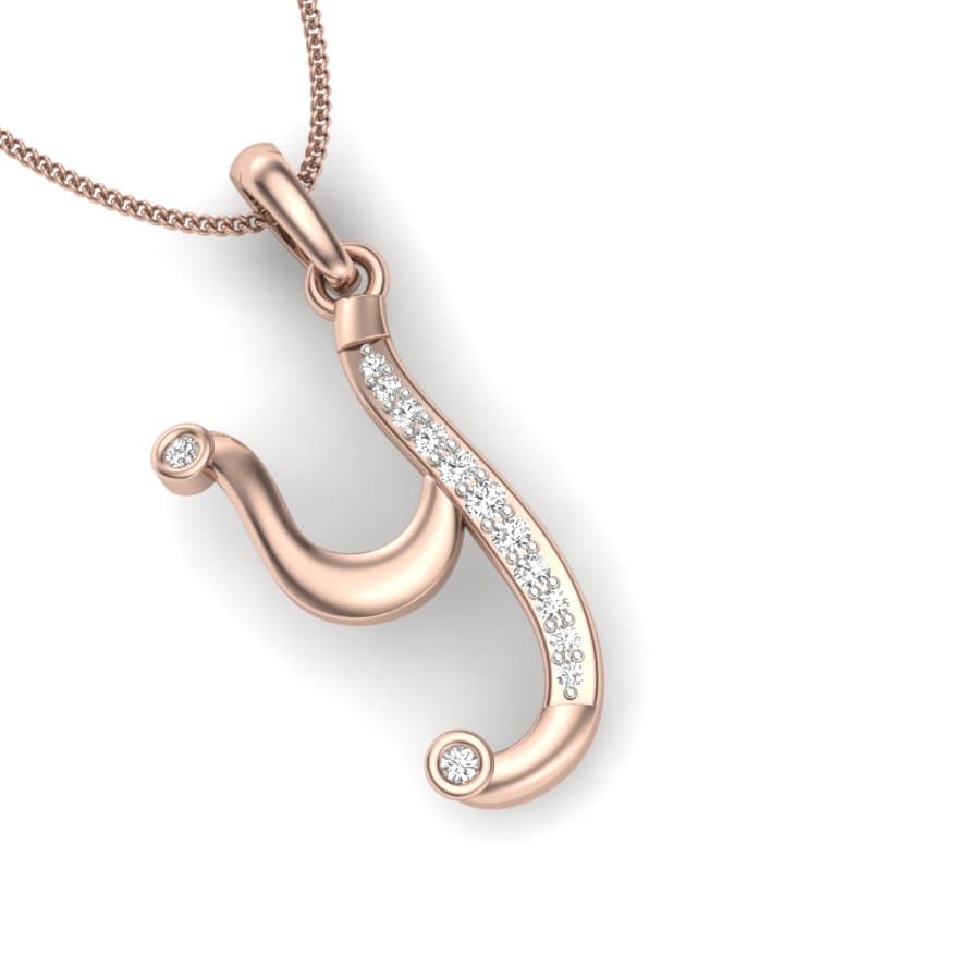 Alphabet Y Diamond Pendant