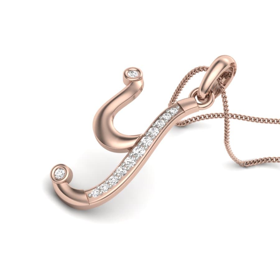 Alphabet Y Diamond Pendant