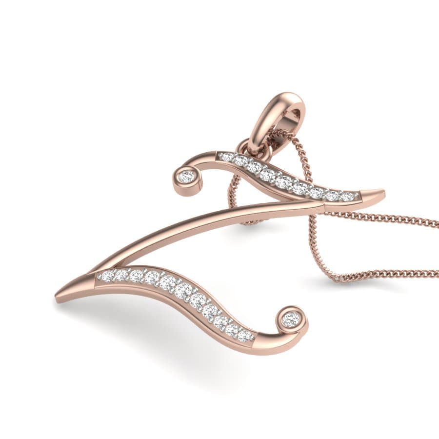 Alphabet Z Diamond Pendant