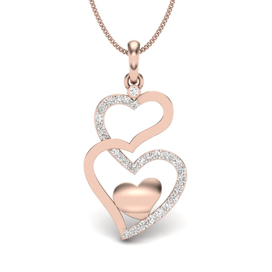 Trio Heart Diamond Pendant