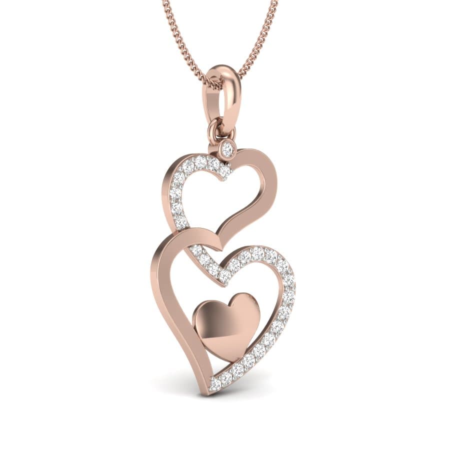 Trio Heart Diamond Pendant