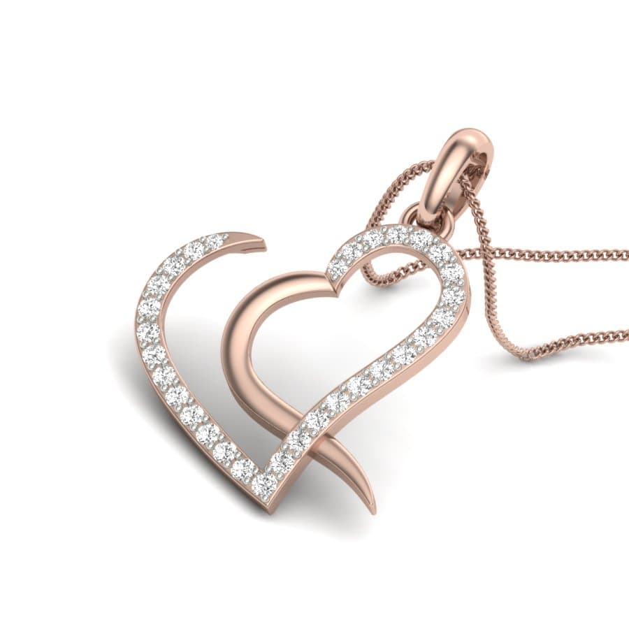 Orelia Heart Diamond Pendant