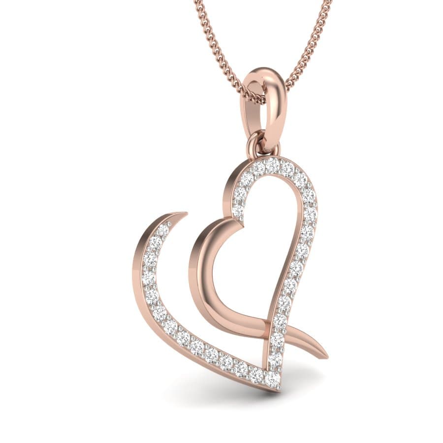 Orelia Heart Diamond Pendant
