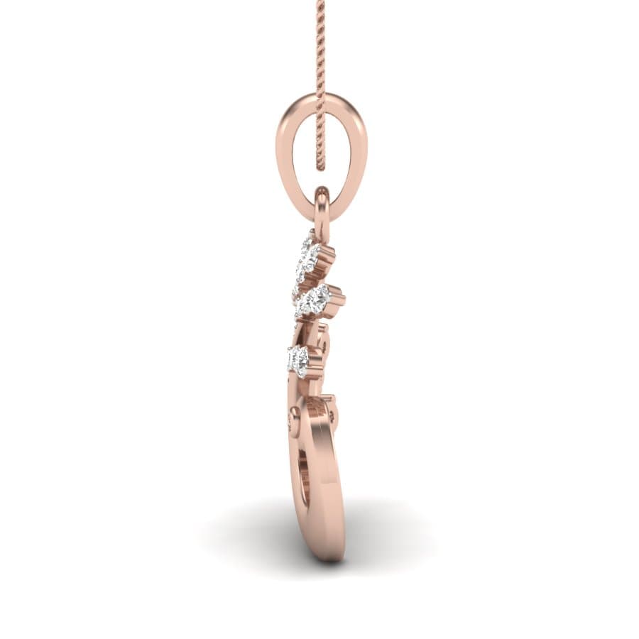 Elegant Peacock Diamond Pendant