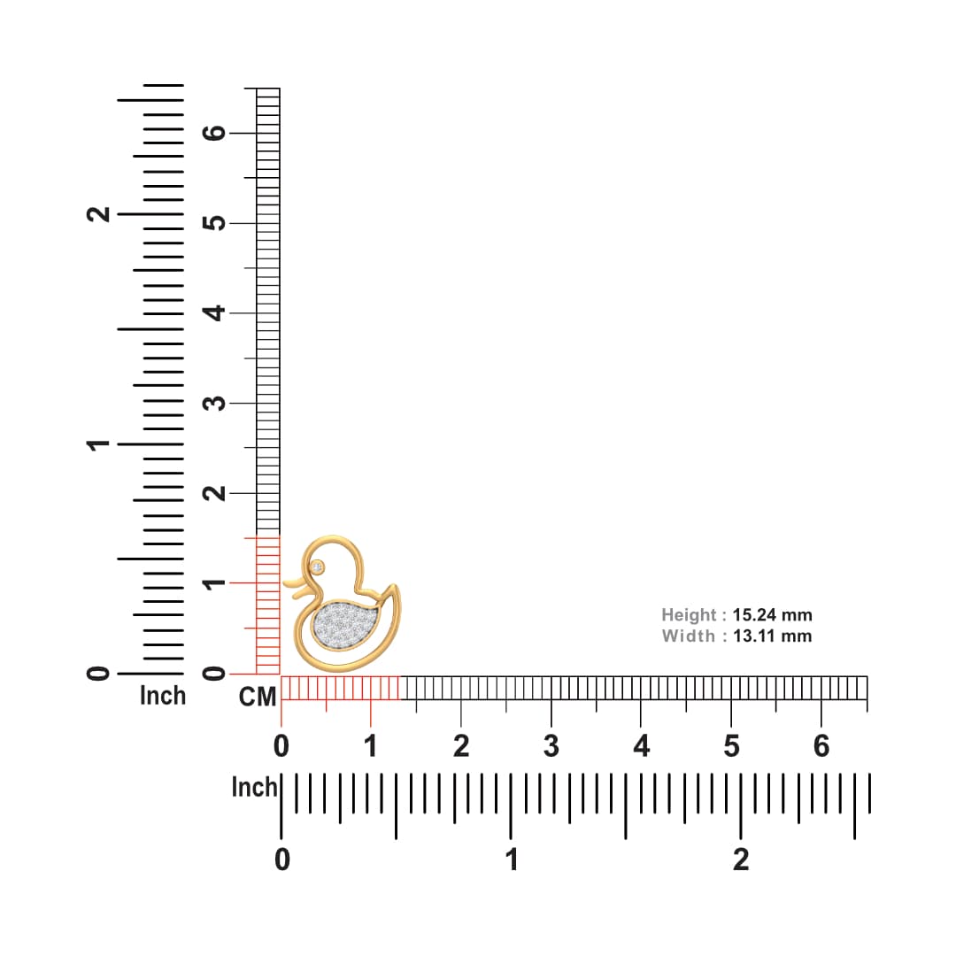 Dainty Duckling Kids Diamond Pendant