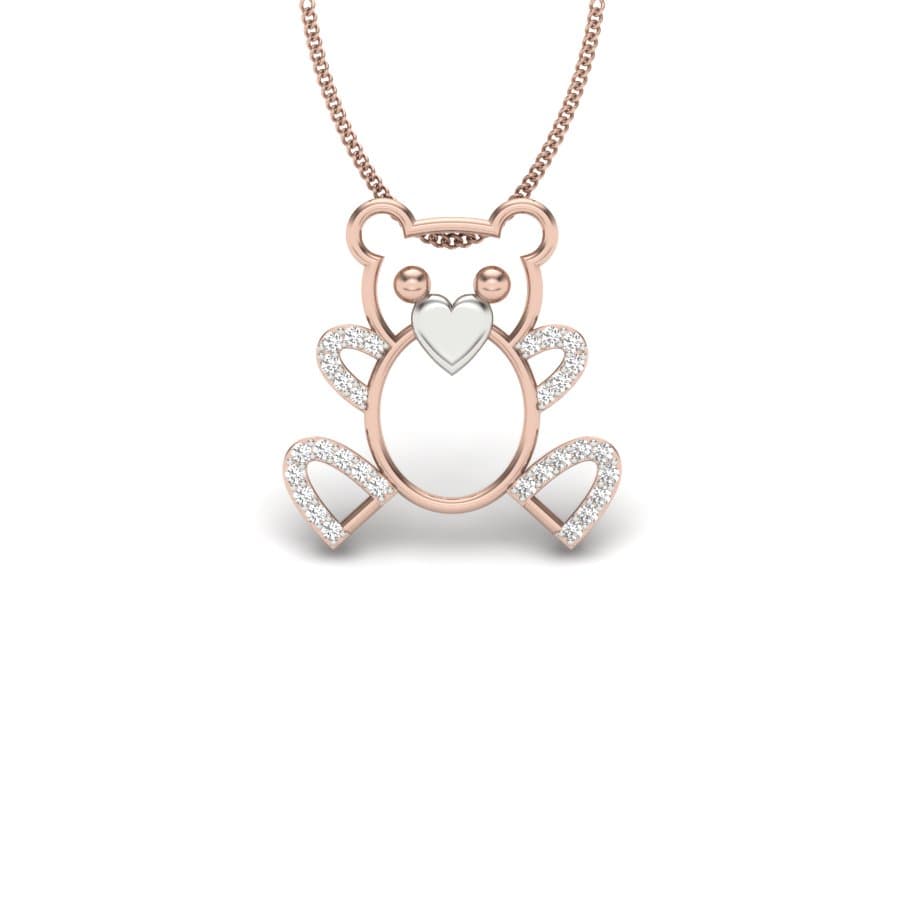 Little Teddy Kids Diamond Pendant