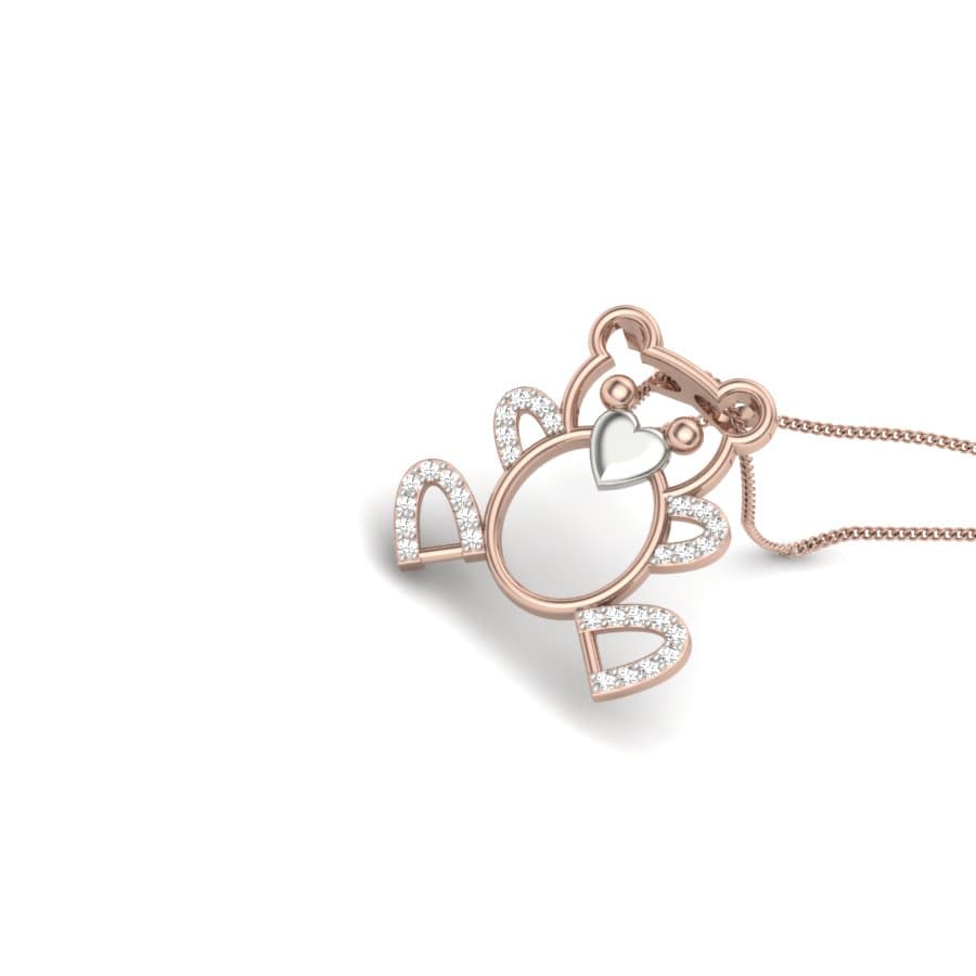 Little Teddy Kids Diamond Pendant