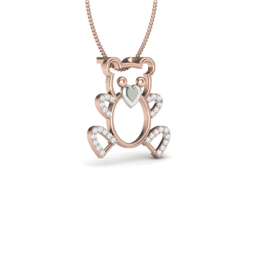 Little Teddy Kids Diamond Pendant