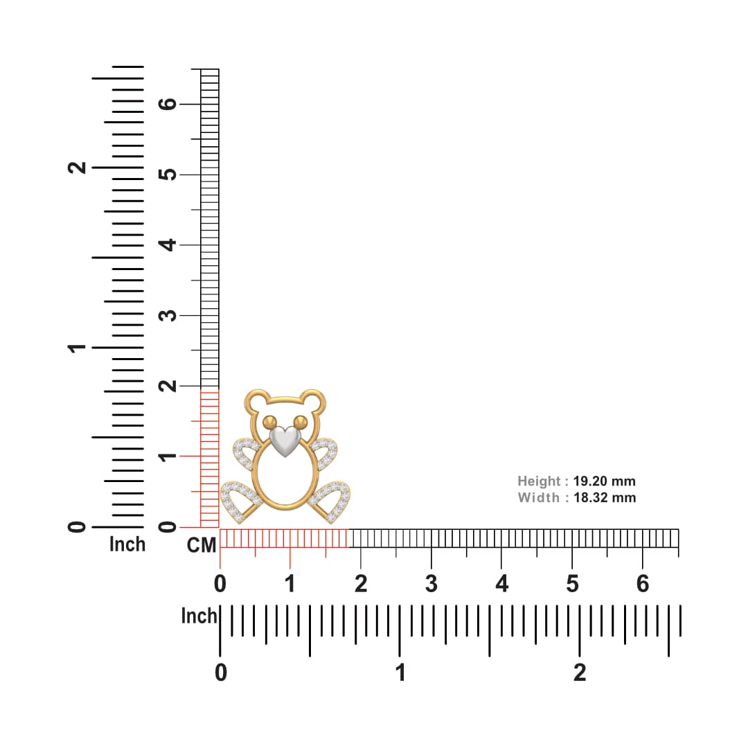 Little Teddy Kids Diamond Pendant