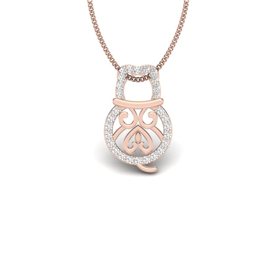 The Cute Cat Diamond Pendant
