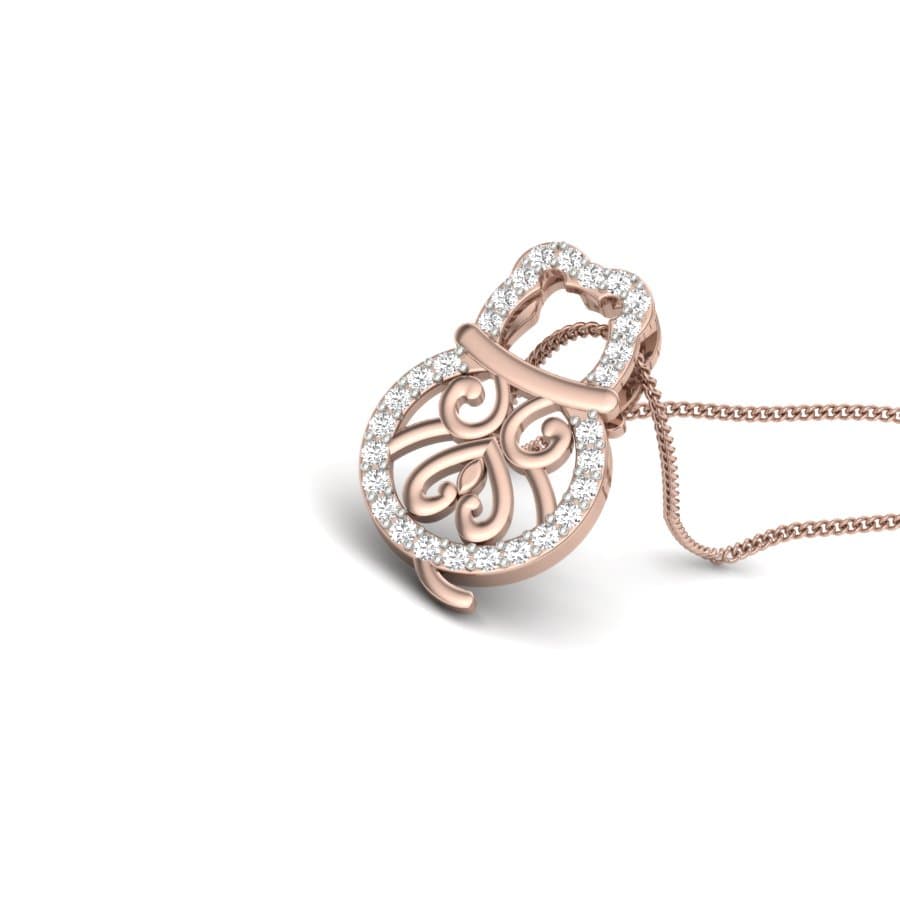 The Cute Cat Diamond Pendant