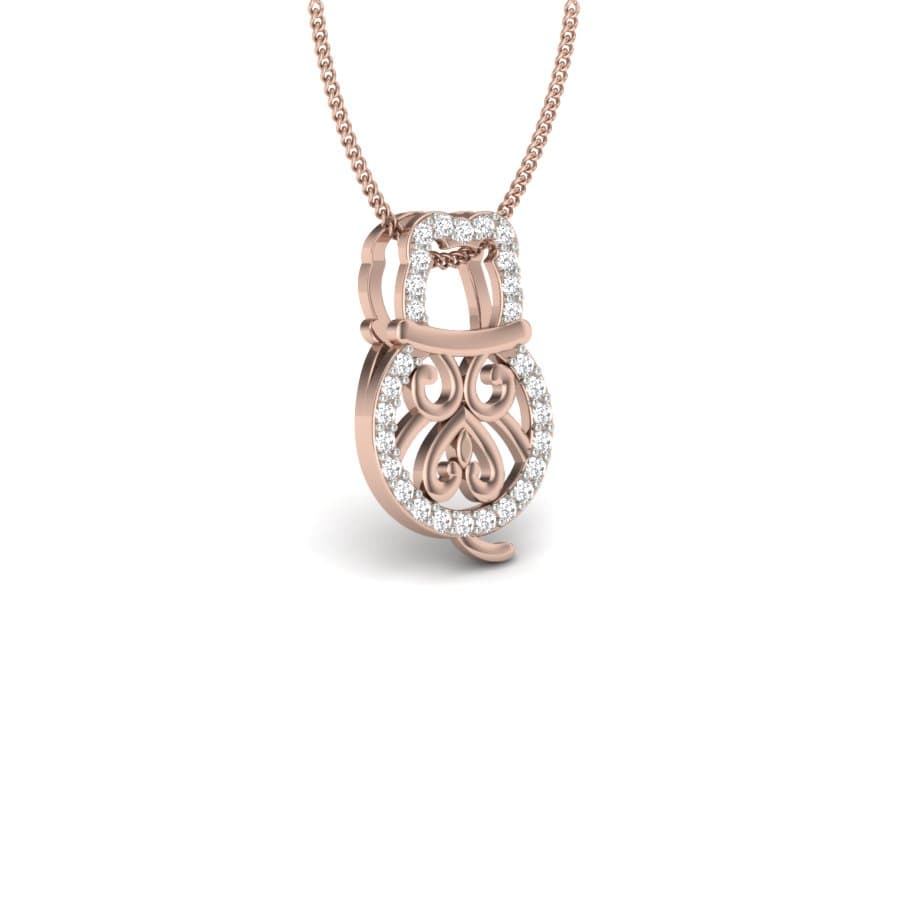 The Cute Cat Diamond Pendant