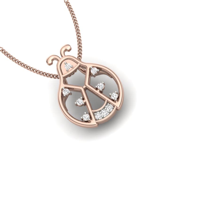 Cute Beetle Kids Diamond Pendant