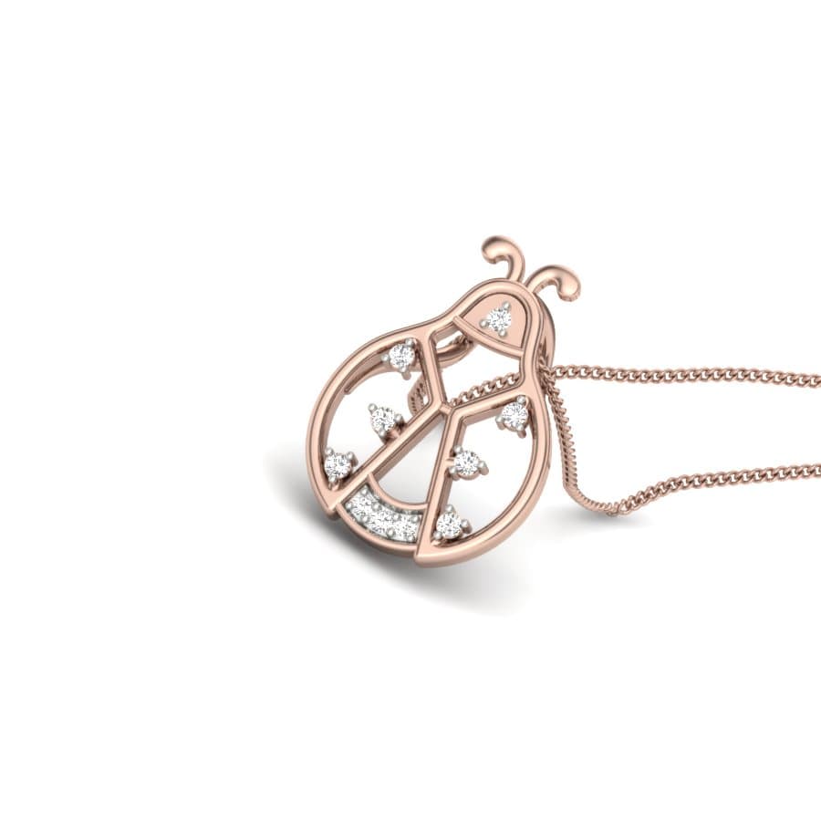 Cute Beetle Kids Diamond Pendant