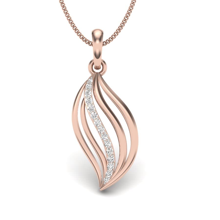 Dazzling Wave Diamond Pendant
