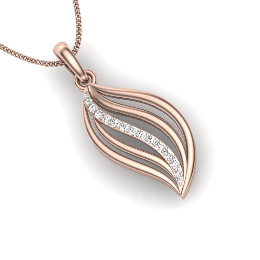 Dazzling Wave Diamond Pendant