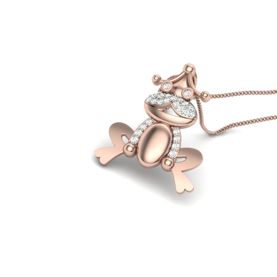 Baby Frog Diamond Pendant