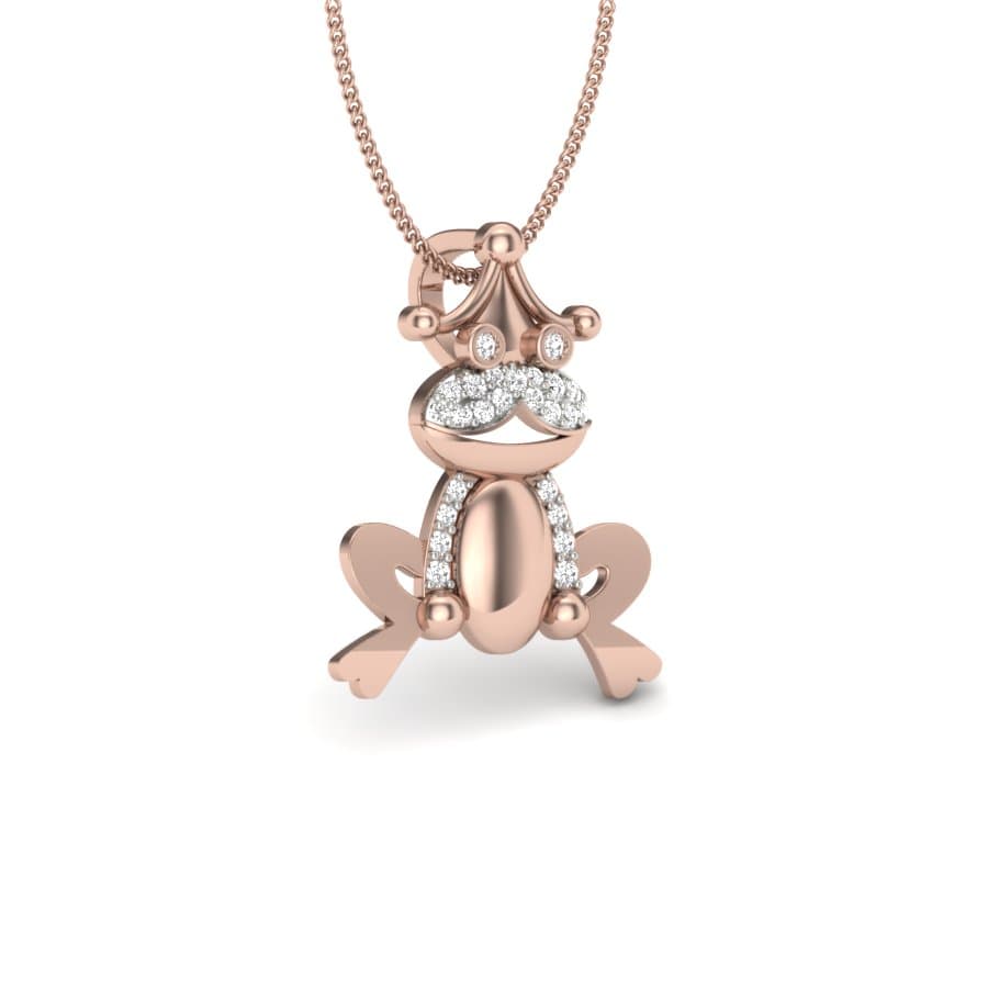 Baby Frog Diamond Pendant