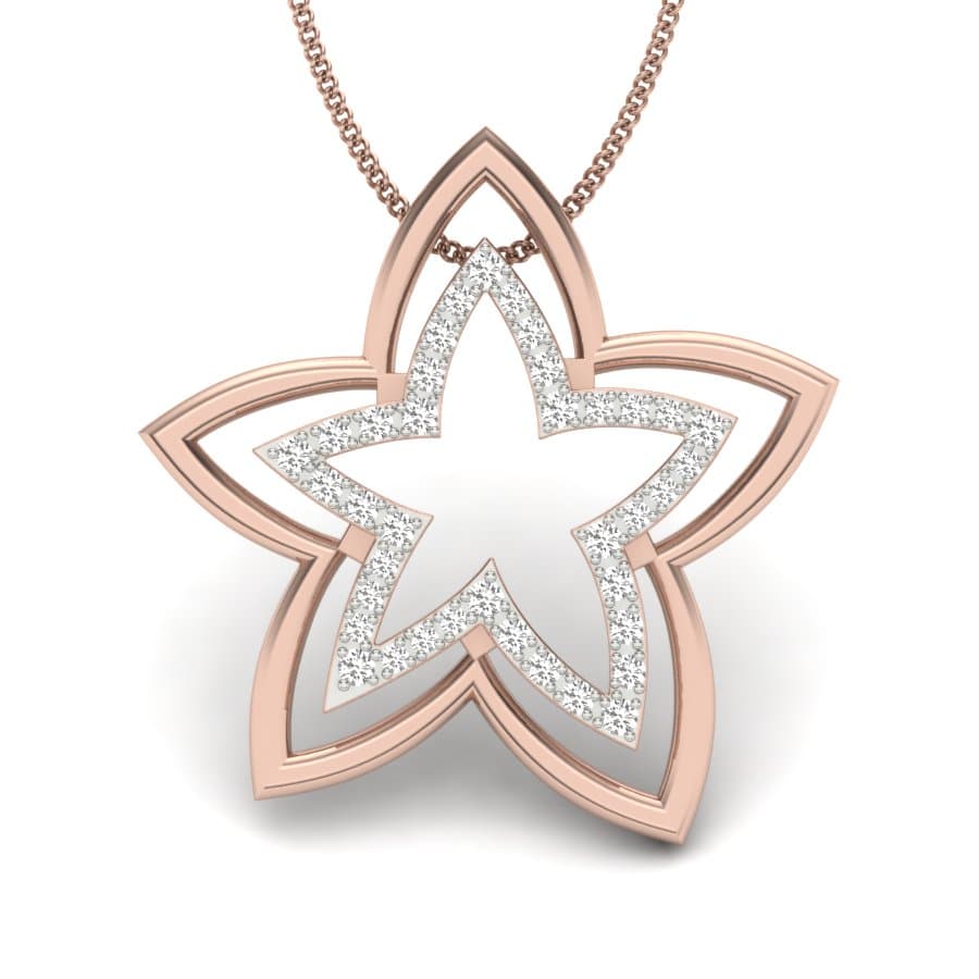 Dual Star Diamond Pendant