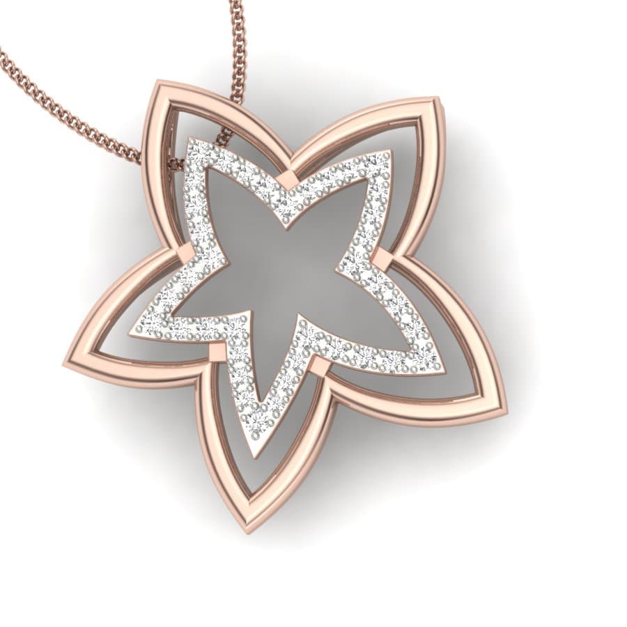 Dual Star Diamond Pendant