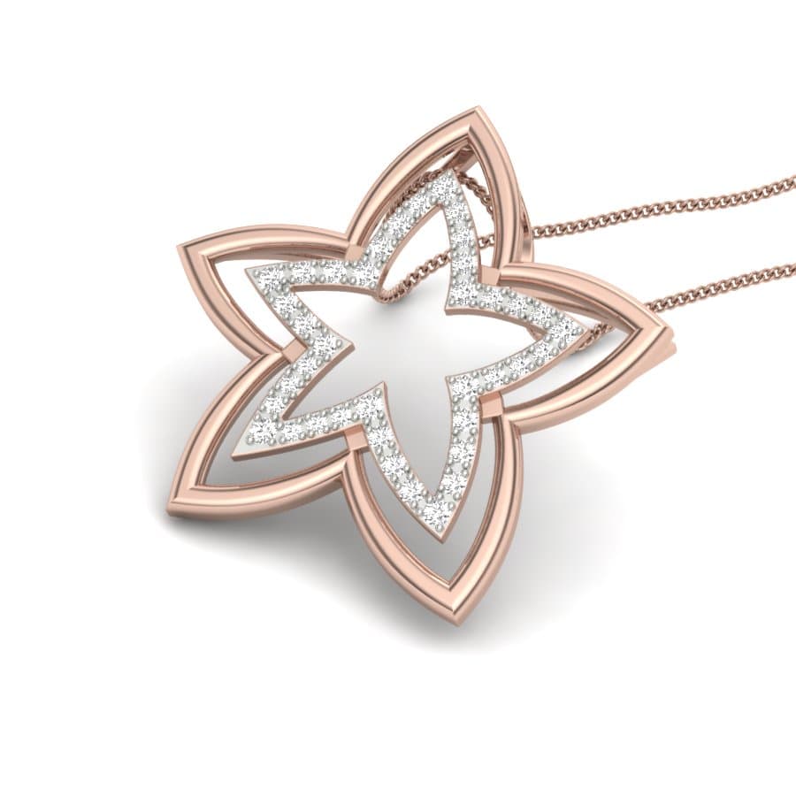 Dual Star Diamond Pendant
