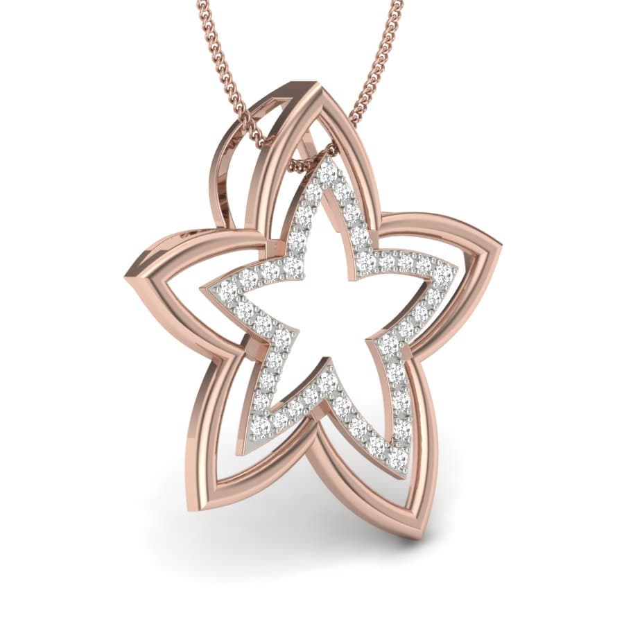 Dual Star Diamond Pendant