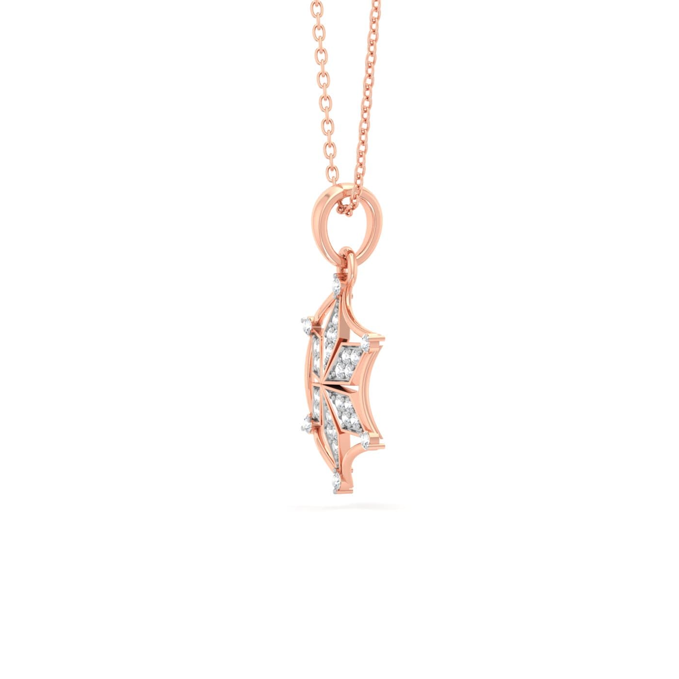 Frame Petals Diamond Pendant
