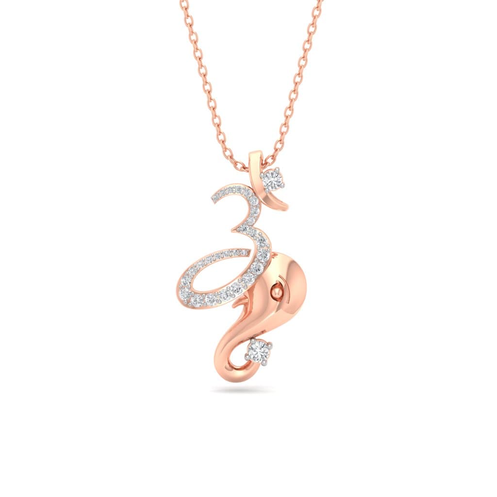 Om Vinayak Diamond Pendant
