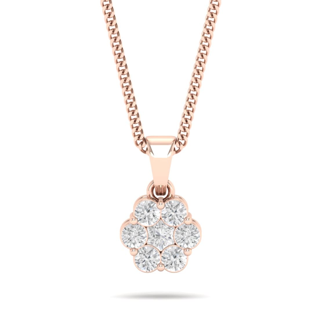 Seven Stone Fleur Diamond Pendant