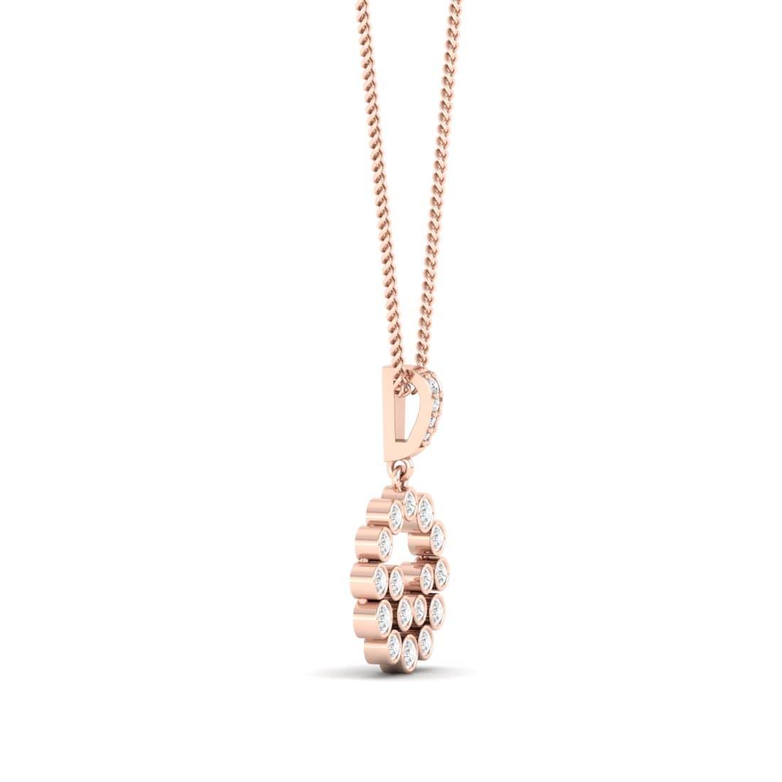 Cyanidin Diamond Pendant