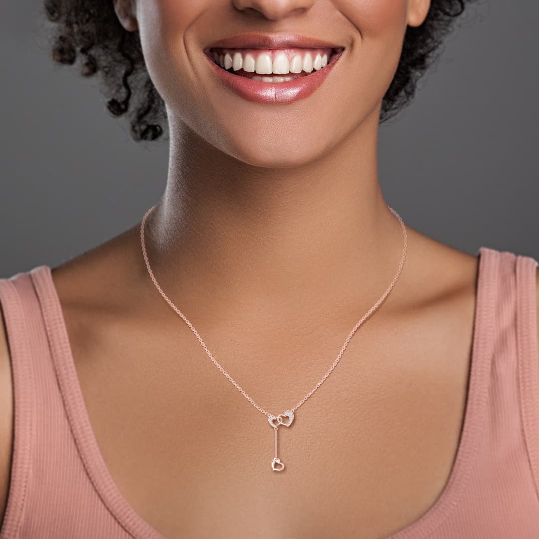 Trio Heart Drop Diamond Pendant