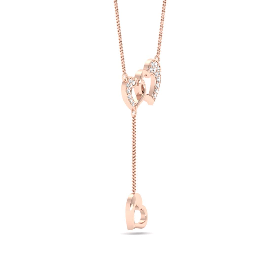 Trio Heart Drop Diamond Pendant