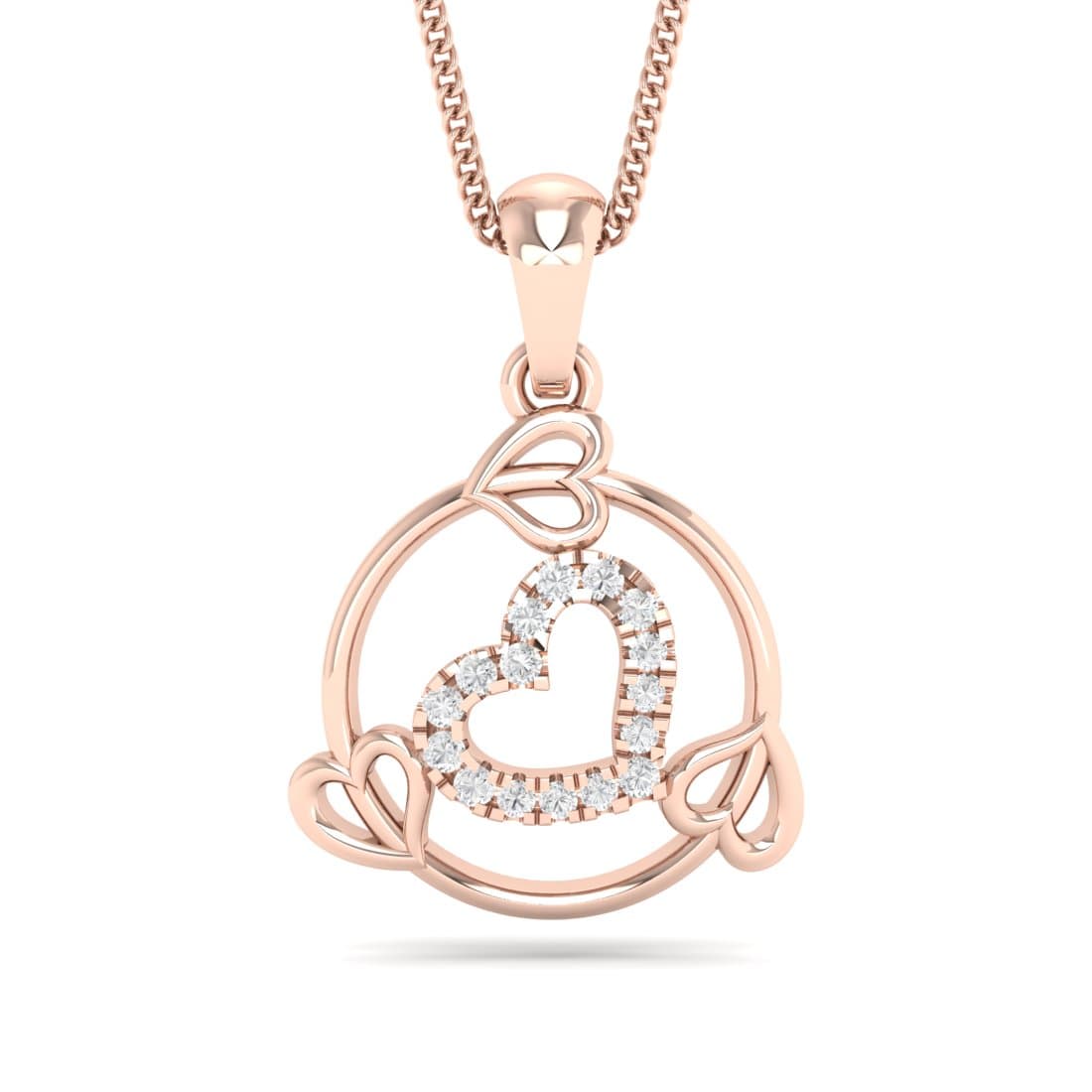 Frame Heart Diamond Pendant