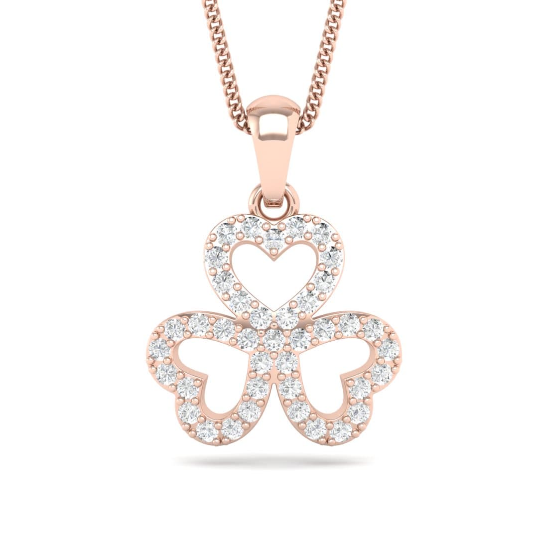 Fleur Heart Diamond Pendant