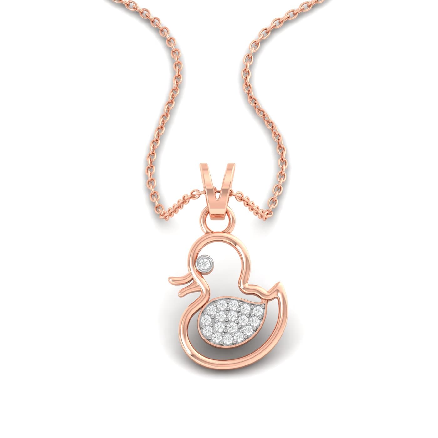 Duckling Diamond Pendant