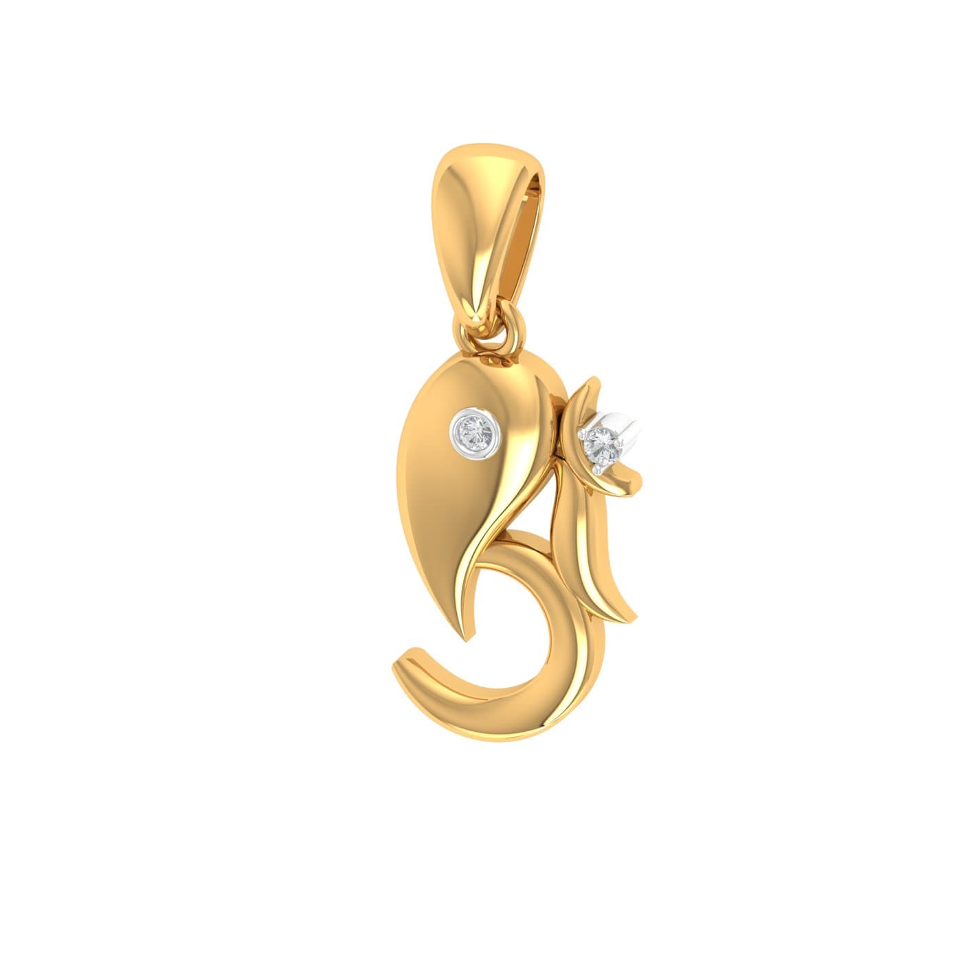 Om Ganesha Diamond Pendant