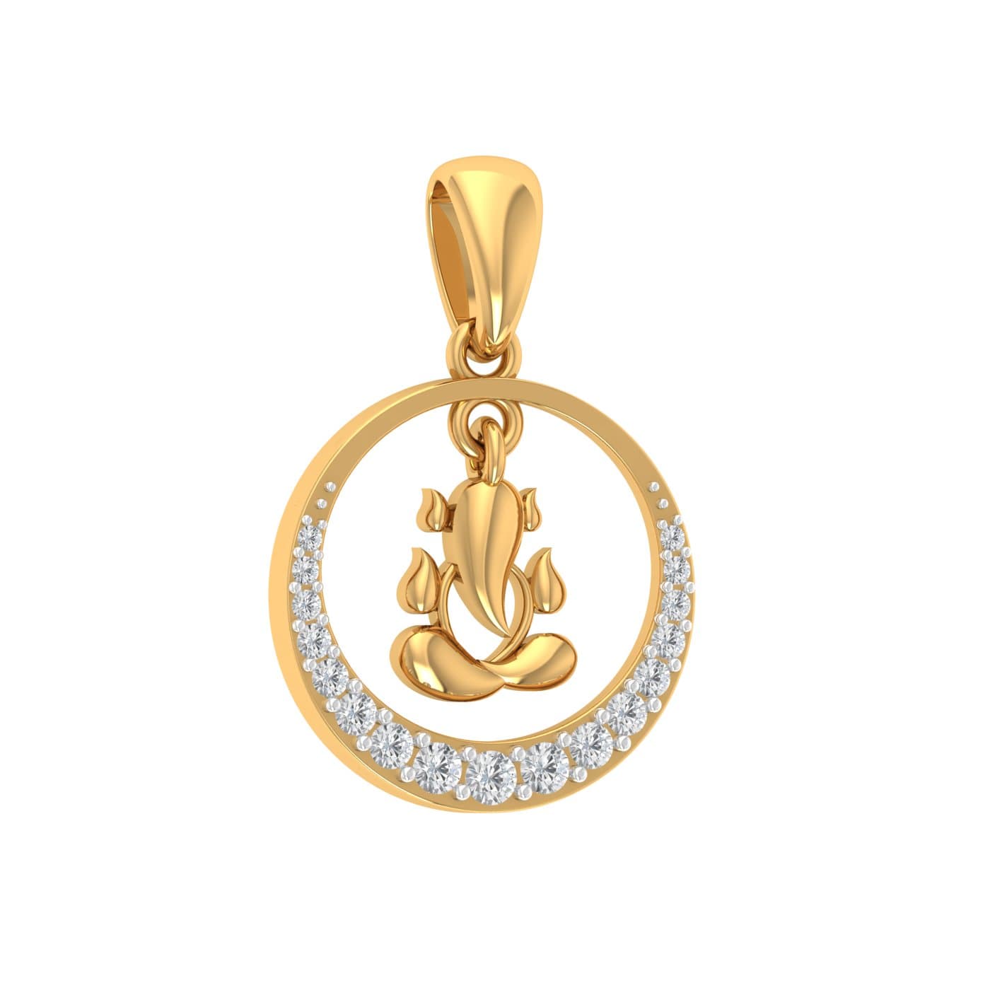 Vighnaharta Diamond Pendant