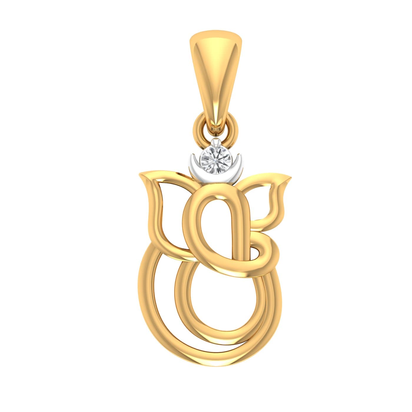 Om Vignesh Diamond Pendant