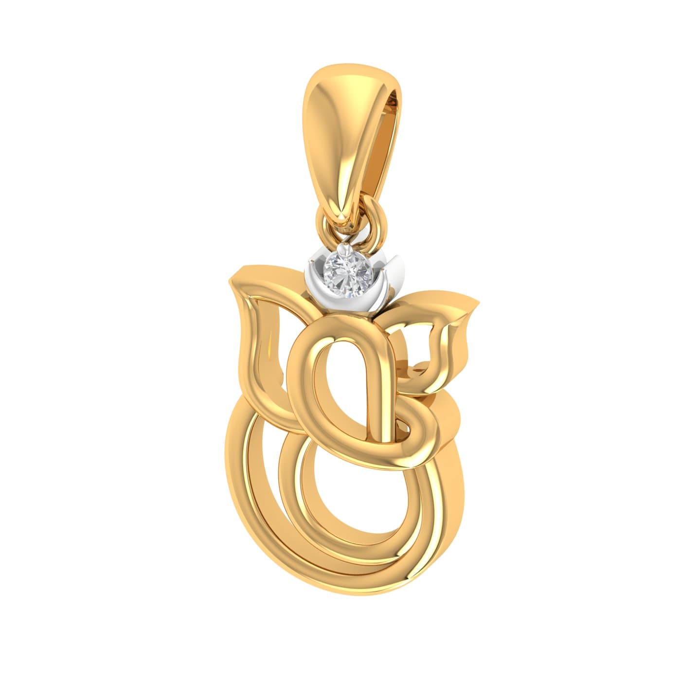 Om Vignesh Diamond Pendant