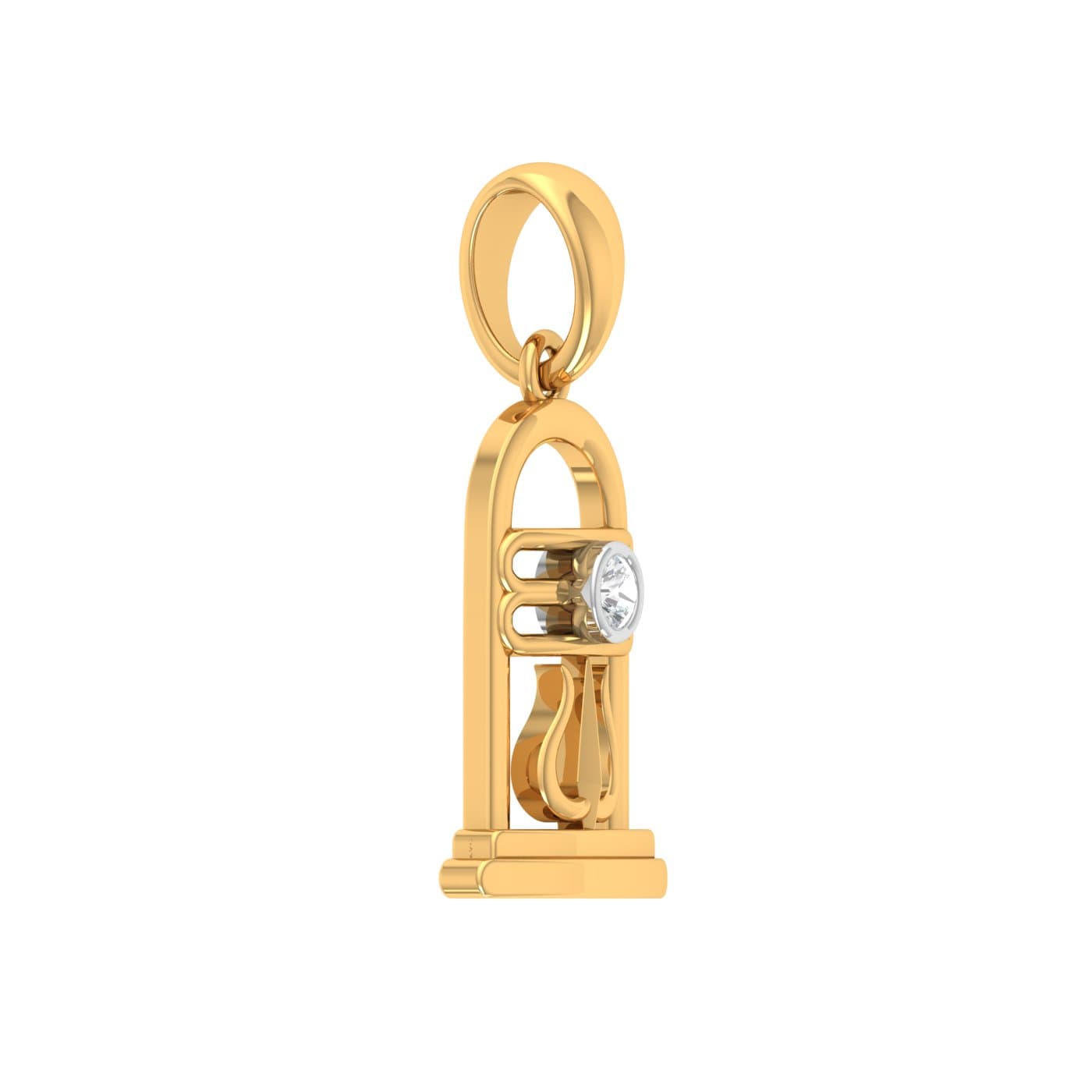 Om Namah Shivay Diamond Pendant