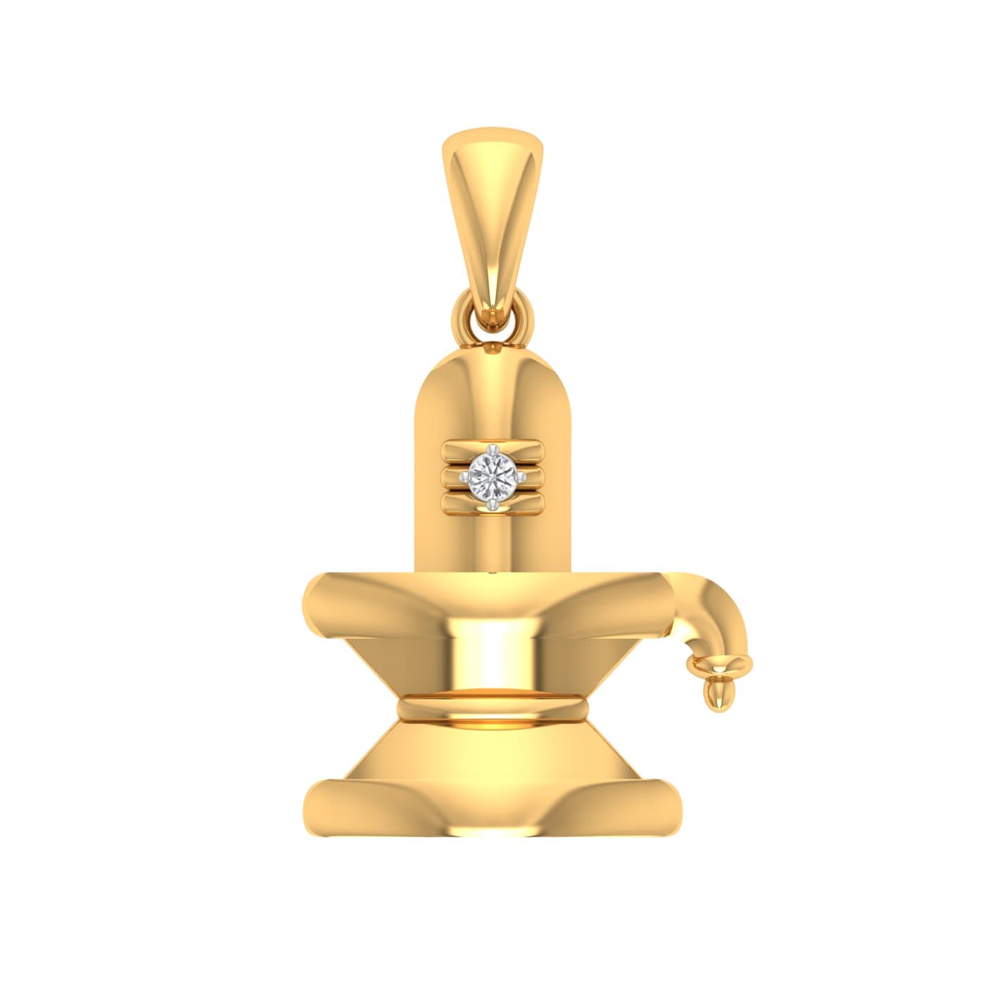 Shivling Diamond Pendant