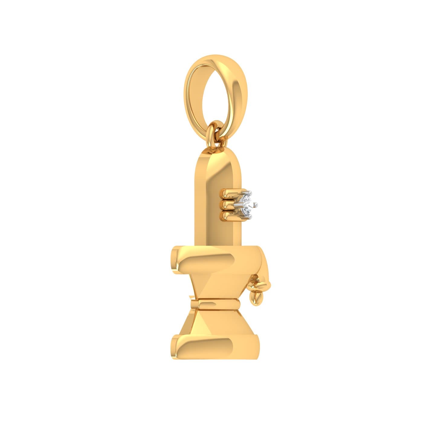 Shivling Diamond Pendant