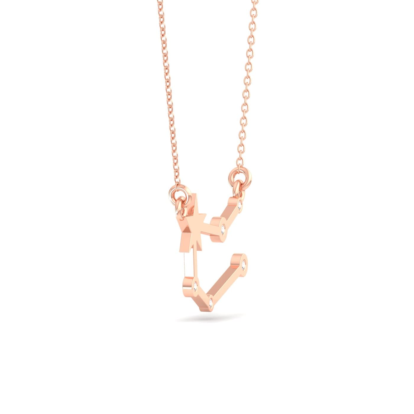 Gemini Zodiac Diamond Pendant