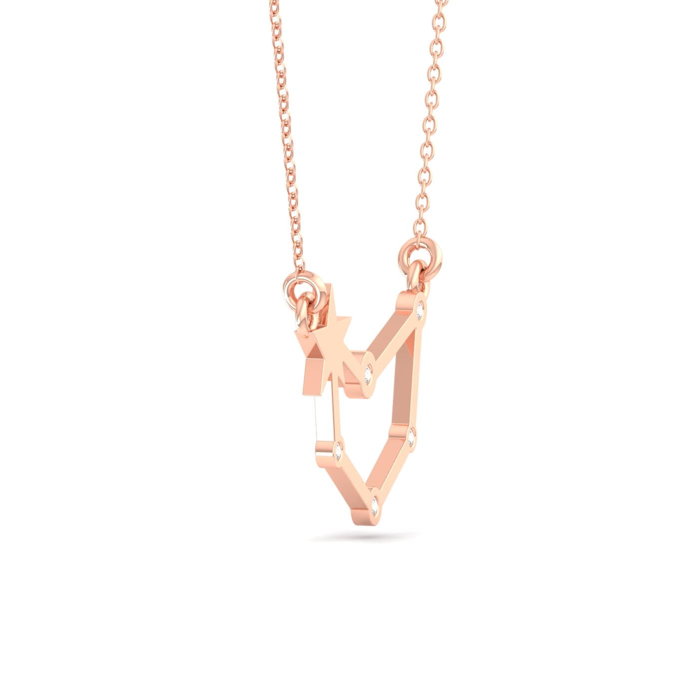 Capricorn Zodiac Diamond Pendant