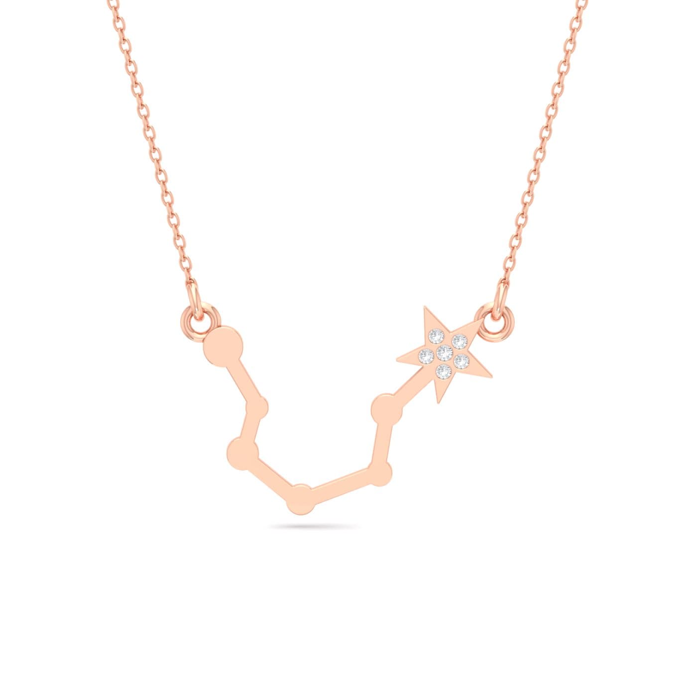 Aquarius Zodiac Diamond Pendant
